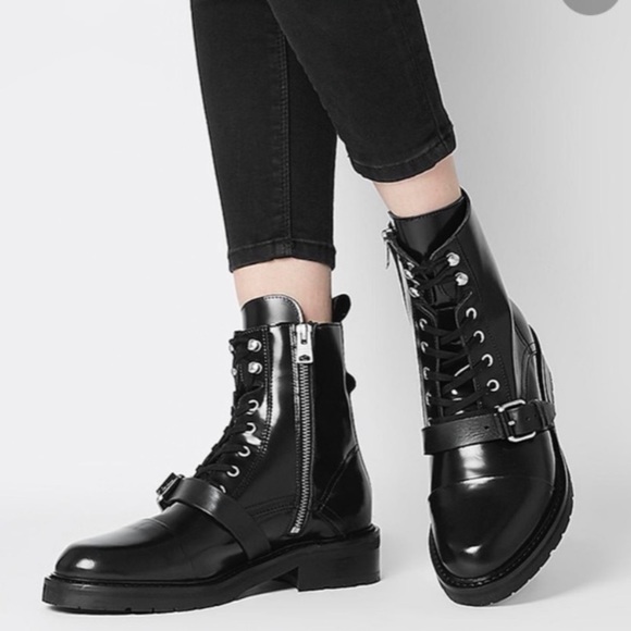 all saints combat boots